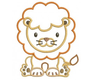 Stickdatei - Dschungeltiere Appli Löwe